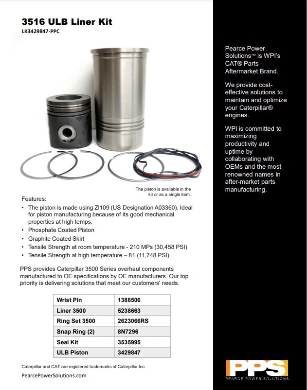 3516 ULB Liner Kit