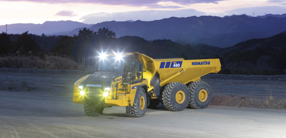 HM460-6 operating at night